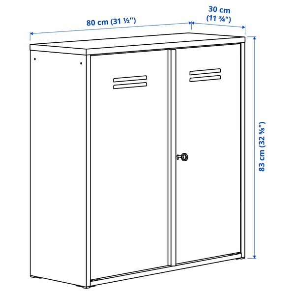 IVAR Mueble con puertas, blanco, 80x83 cm