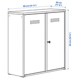 IVAR Mueble con puertas, blanco, 80x83 cm