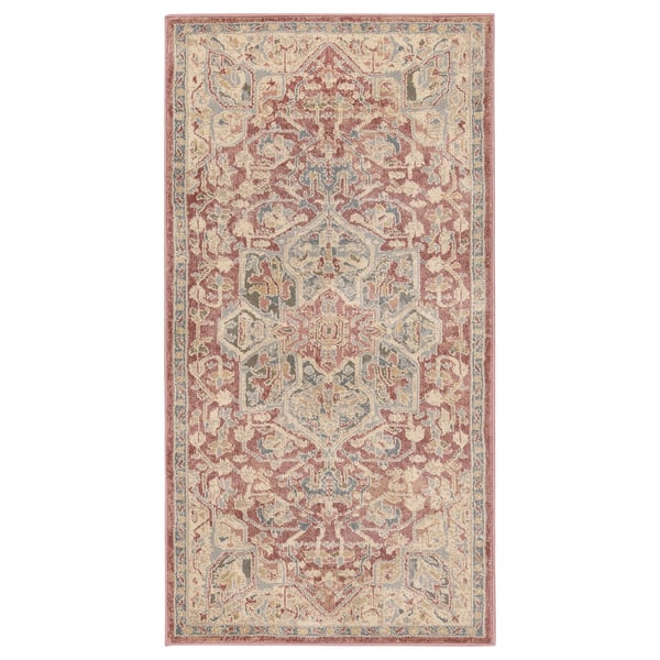 JÄRNVÄG Tapete, pelo corto, diseño decorativo rosado/beige, 80x150 cm
