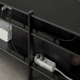 JÄTTESTA Mueble TV, negro, 160x40x49 cm