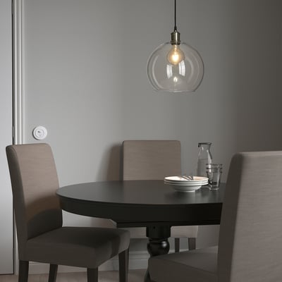 JAKOBSBYN Pantalla para lámpara de techo, vidrio incoloro, 30 cm