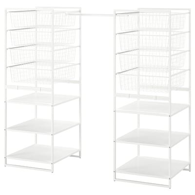 JONAXEL Combinación de clóset, blanco, 142-178x51x139 cm