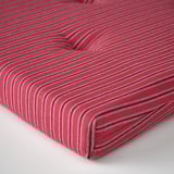 JUSTINA Cojín para silla, rojo gris/a rayas, 42/35x40x4 cm