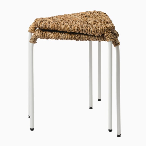 JUTEBODA Butaco, beige/blanco