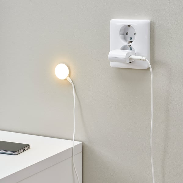 KAPPLAKE Lámpara de sobreponer LED, blanco