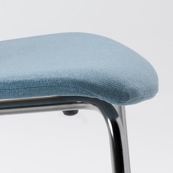 KARLPETTER Silla, Gunnared azul claro/Sefast cromado