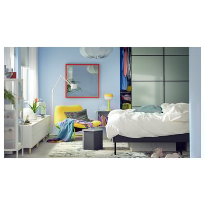 KJUGE Puff con almacenamiento, Knisa gris oscuro