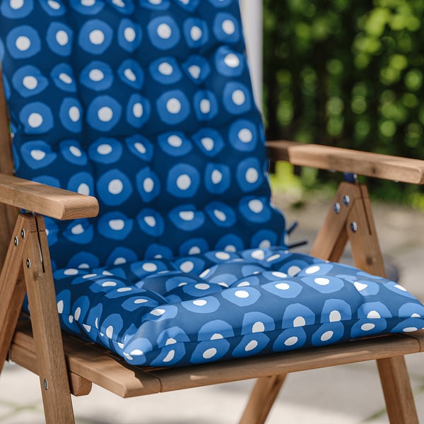 KLÖSAN Cojín de exterior, azul oscuro, 45x116 cm