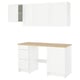 KNOXHULT Cocina, blanco Estructura, 220x61x220 cm