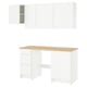 KNOXHULT Cocina, blanco, 220x61x220 cm