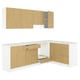KNOXHULT Cocina de esquina, Efecto roble