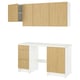 KNOXHULT Cocina, Efecto roble, 220x61x220 cm