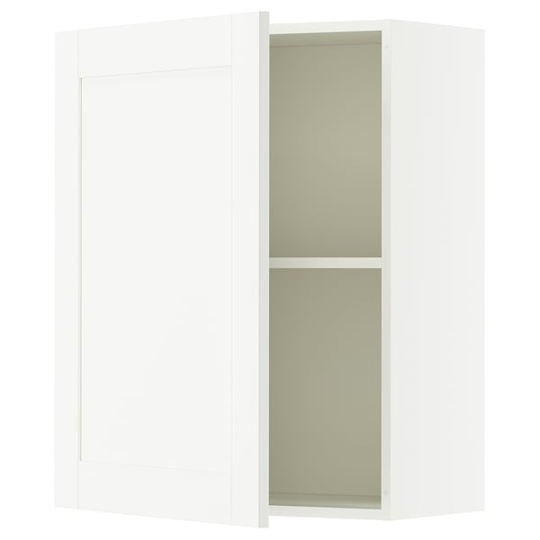 KNOXHULT Mueble de pared con puerta, blanco Estructura, 60x75 cm