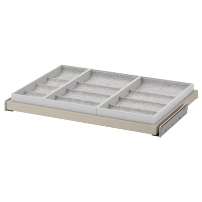 KOMPLEMENT Bandeja extraíble con accesorio, beige grisáceo/gris claro, 75x58 cm
