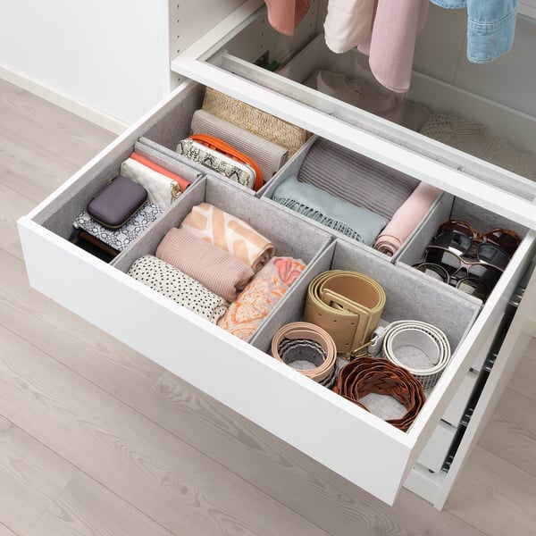 KOMPLEMENT Set de 6 organizadores cajón, gris claro, 65x54 cm - IKEA  Colombia