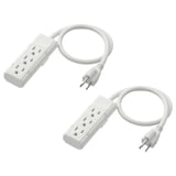 KOPPLA Multitoma 3 salidas, set de 2, Con toma de tierra/blanco, 0.5 m