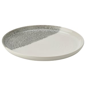 KRUSTISTEL Plato, con diseños/gris claro, 20 cm
