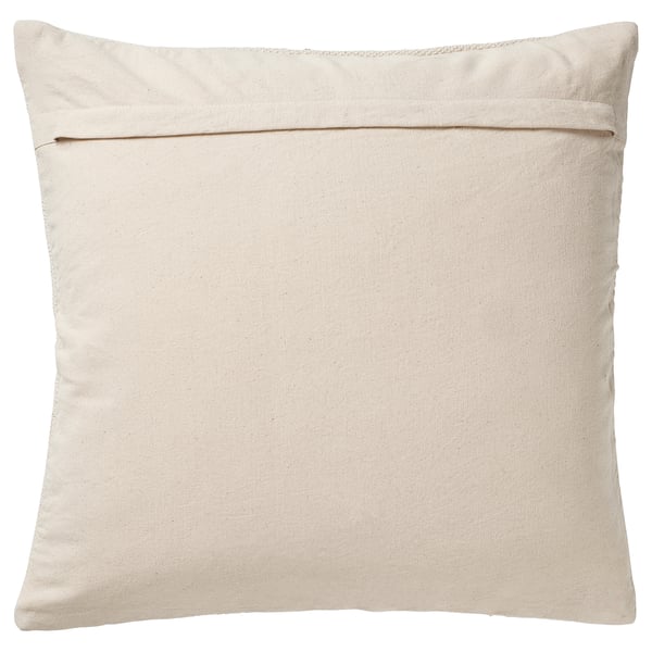 KUSTFLY Funda de cojín, beige/negro, 50x50 cm
