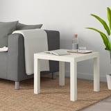 LACK Mesa auxiliar lateral, blanco, 55x55 cm