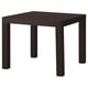 LACK Mesa auxiliar lateral, negro con café, 55x55 cm