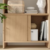 LÅDMAKARE Mueble con puertas corredizas, Efecto roble