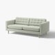 LANDSKRONA Sofá 3 puestos, Gunnared verde claro con madera