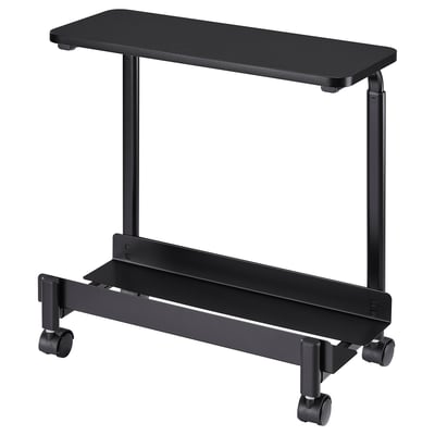 LÅNESPELARE Soporte para PC con balda, negro, 50x27 cm
