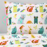 LATTJO Funda de plumón y funda almohada, Tela de peluche/multicolor, 150x200/50x80 cm