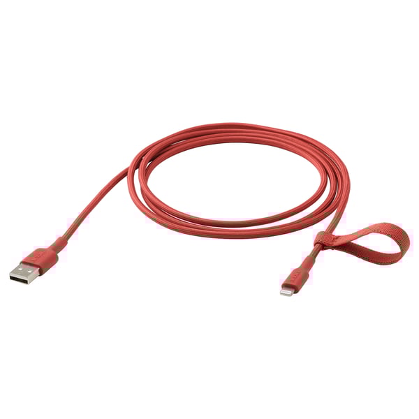 LILLHULT Cable USB-A a Lightning®, rojo, 1.5 m