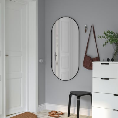 LINDBYN Espejo, negro, 60x120 cm