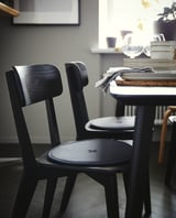 LISABO Mesa, negro, 140x78 cm