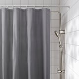 LUDDHAGTORN Cortina de baño, gris, 180x180 cm