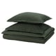LUKTVICKER Funda plumón con 2 fundas almohada, verde oscuro, 240x220/50x60 cm