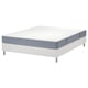 LYNGÖR Base cama con somier, Vesteröy Extra firme/azul claro blanco, 140x200 cm