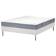 LYNGÖR Base cama con somier, Vesteröy Extra firme/azul claro blanco, 140x200 cm
