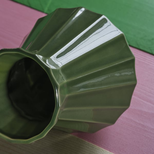 MÄVINN Florero, verde, 19 cm