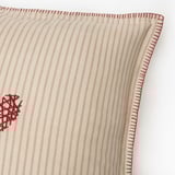 MÄVINN Funda de cojín, beige rojo/corazón, 50x50 cm