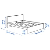 MALM Estructura de cama, negro con café/Lönset, 140x200 cm