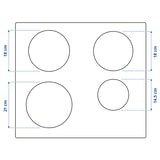 MATMÄSSIG Estufa de inducción, IKEA 300 negro, 59 cm