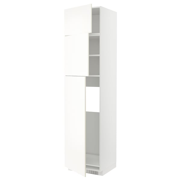 METOD Aanevera+3pt, blanco/Vallstena blanco, 60x60x240 cm