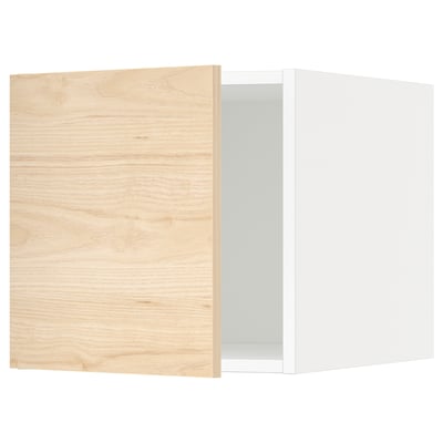 METOD Estructura mueble superior, blanco/Askersund Efecto fresno claro, 40x40 cm