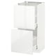 METOD / MAXIMERA Armario bajo cocina con 2 cajones, blanco/Ringhult blanco, 40x37 cm
