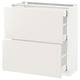 METOD / MAXIMERA Armario bajo cocina con 3 cajones, blanco/Veddinge blanco, 80x37 cm