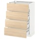 METOD / MAXIMERA Armario bajo cocina con 4 cajones, blanco/Askersund Efecto fresno claro, 60x37 cm