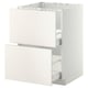 METOD / MAXIMERA Armario bajo lavaplatos 2 cajones, blanco/Veddinge blanco, 60x60 cm