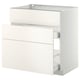 METOD / MAXIMERA Armario bajo lavaplatos 2 cajones, blanco/Veddinge blanco, 80x60 cm