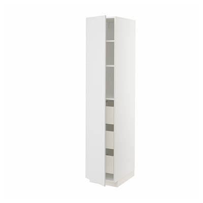 METOD / MAXIMERA Mueble alto con cajones, blanco/Stensund blanco, 40x60x200 cm