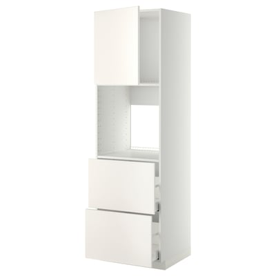 METOD / MAXIMERA Mueble alto horno, puerta+cajones