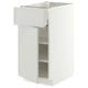 METOD / MAXIMERA Mueble inferior con cajón y puerta, blanco/Aspudden gris claro, 40x60 cm