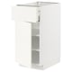 METOD / MAXIMERA Mueble inferior con cajón y puerta, blanco/Vallstena blanco, 40x60 cm